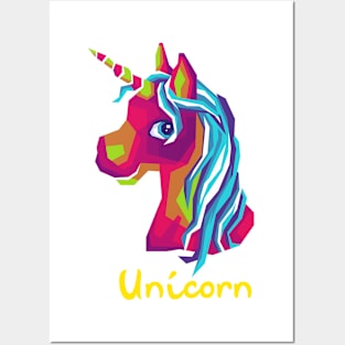 Unicorn Popart Posters and Art